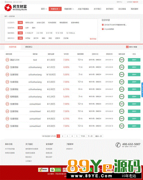 方维3.4专业P2P网络贷款借贷系统投资理财平台网站源码
